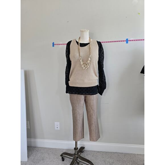 Ann Taylor LOFT linen cropped pants - Picture 1 of 6